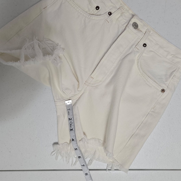 Agolde Parker Long Short Panna Cotta White Women's 24 Festival Summer - Picture 5 of 11